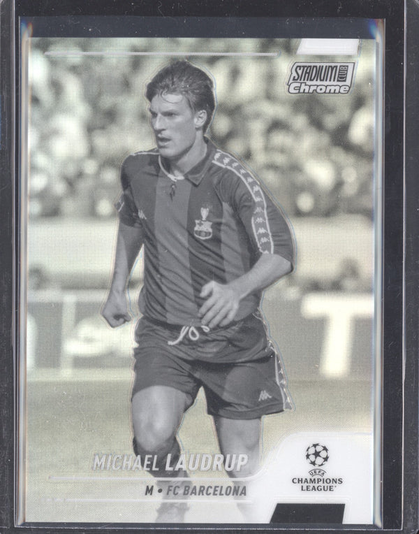 Michael Laudrup 2021-22 Topps Stadium Club Chrome UCL 13 Black & White Refractor 89/299