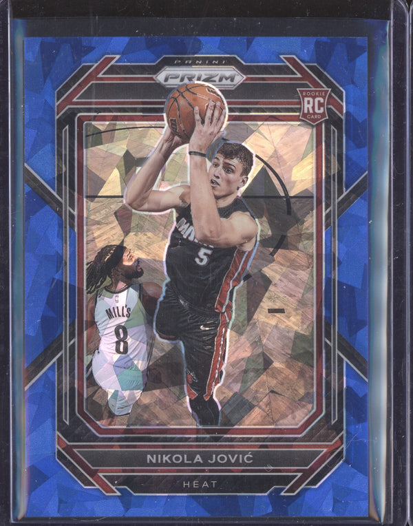 Nikola Jovic 2022-23 Panini Prizm 236 Blue Ice RC 36/125