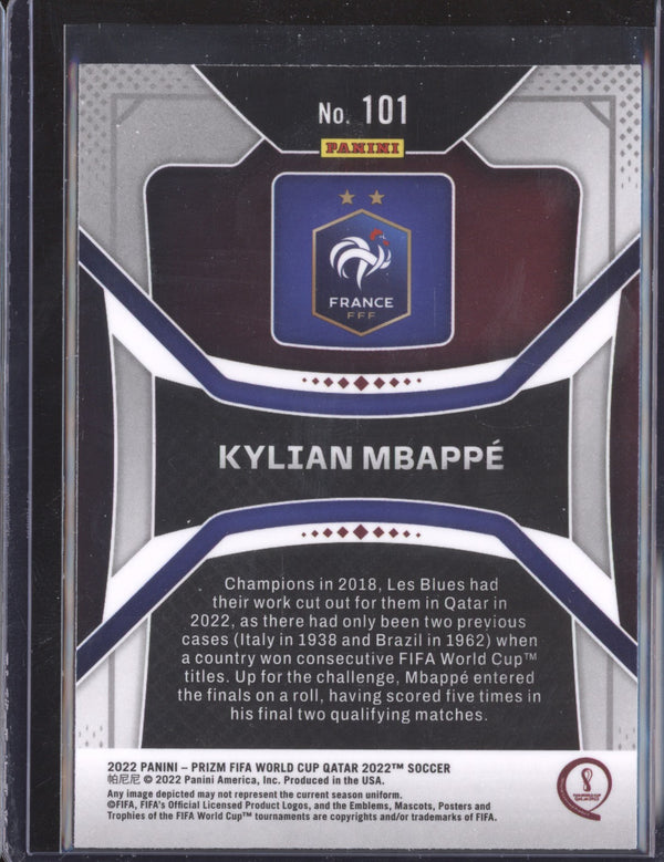 Kylian Mbappe 2022 Panini Prizm World Cup 101