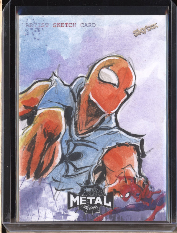 Spider-Punk 2021 Skybox Marvel Metal Universe Spider Man Artist Sketch Card 1/1