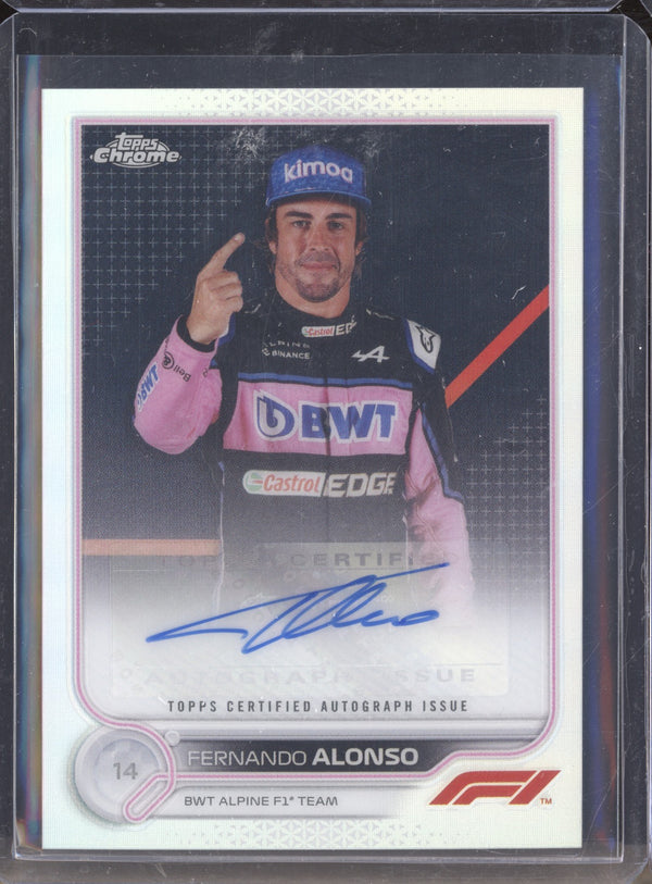 Fernando Alonso 2022 Topps Chrome Formula 1 CAC-FA Auto