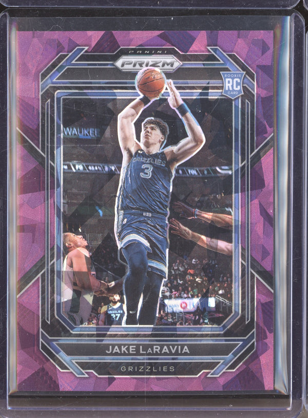 Jake LaRavia 2022-23 Panini Prizm 244 Purple Ice RC 81/149