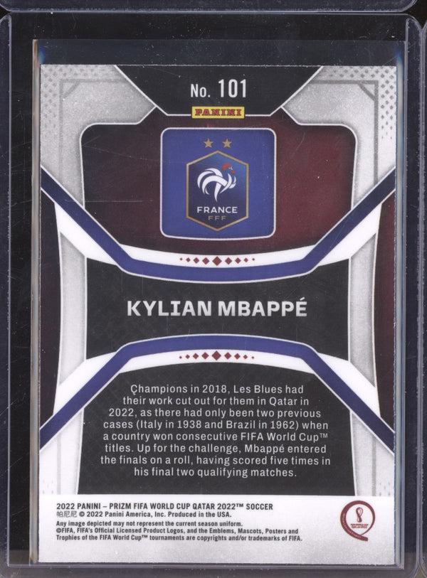 Kylian Mbappe 2022 Panini Prizm World Cup 101