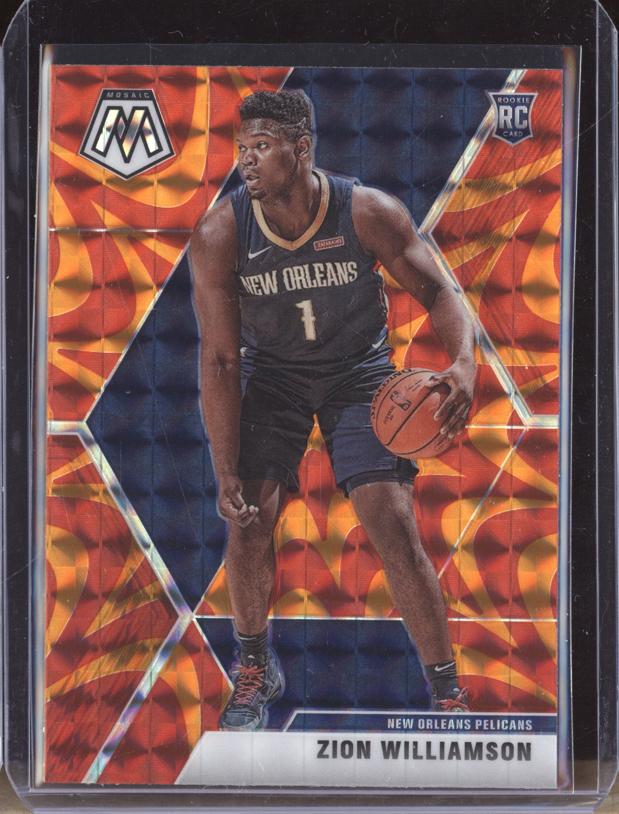 Zion Williamson 2019-20 Panini Mosaic 209 Reactive Orange RC