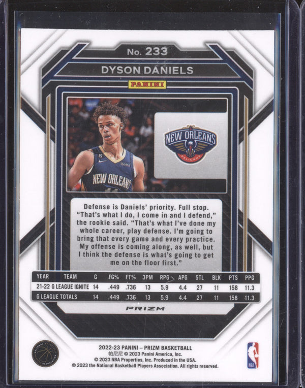 Dyson Daniels 2022-23 Panini Prizm 233 Silver RC