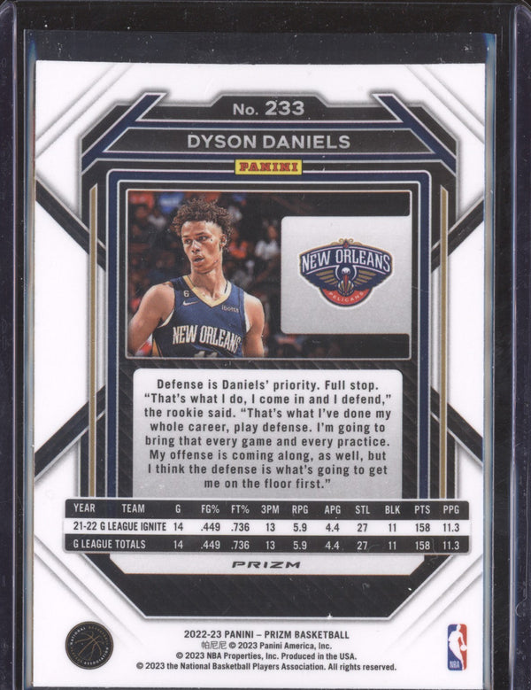 Dyson Daniels 2022-23 Panini Prizm 233 Ruby Wave RC