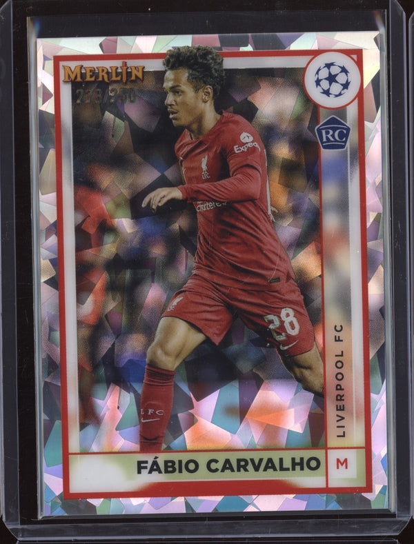 Fabio Carvalho 2022-23 Topps Merlin Chrome UEFA Club 90 Atomic RC 223/250