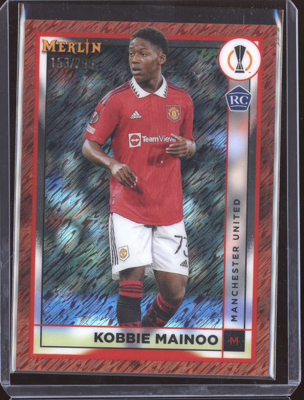 Kobbie Mainoo 2022-23 Topps Merlin Chrome UEFA Club Rose Gold Shimmer RC 153/299