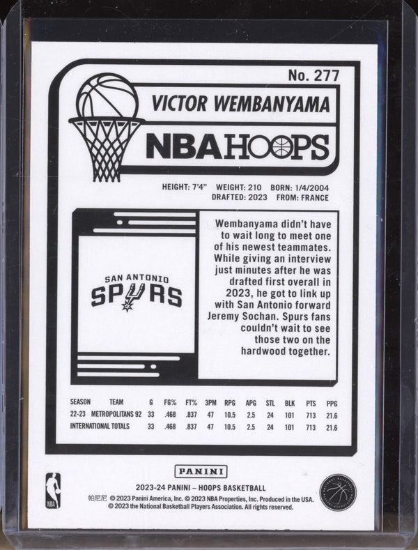 Victor Wembanyama 2023-24 Panini Hoops 277 RC