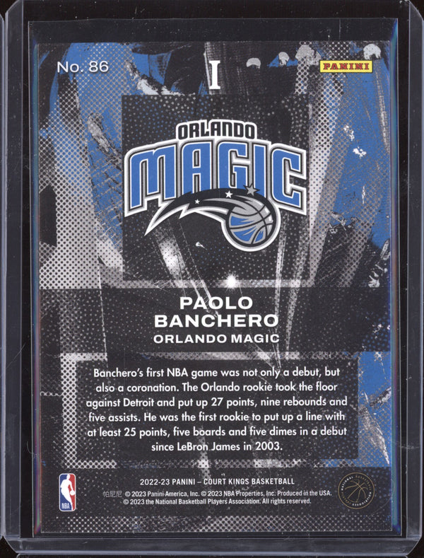 Paolo Banchero 2022-23 Panini Court Kings 86 Rookies I RC