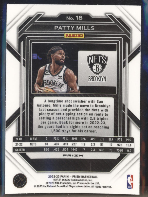 Patty Mills 2022-23 Panini Prizm 18 Ruby Wave