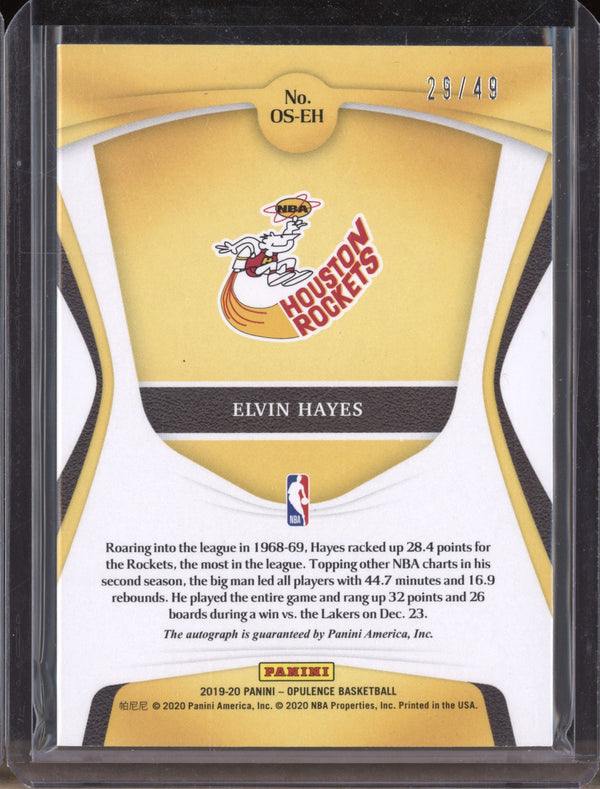 Elvin Hayes 2019-20 Panini Opulence OS-EH Opulent Scripts Auto 29/49