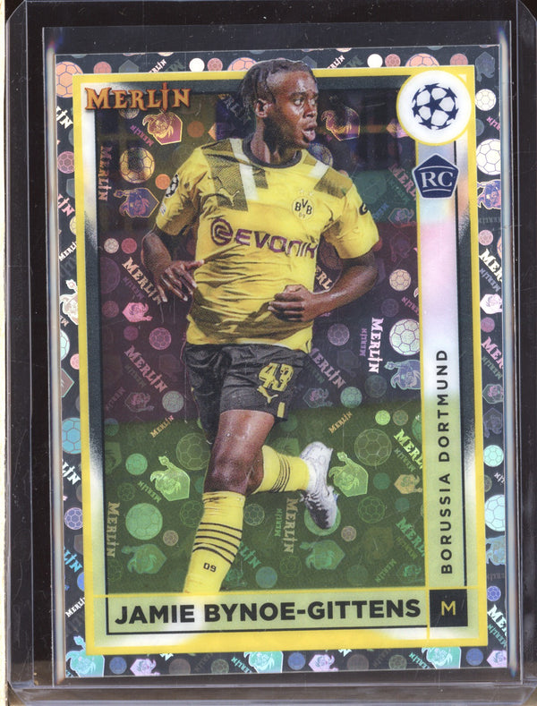 Jamie Bynoe-Gittens 2022-23 Topps Merlin Chrome UEFA Club 31 Vintage Merlin RC