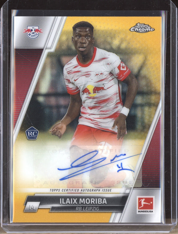 Ilaix Moriba 2021-22 Topps Chrome Bundesliga BCA-IM Gold auto RC 10/50