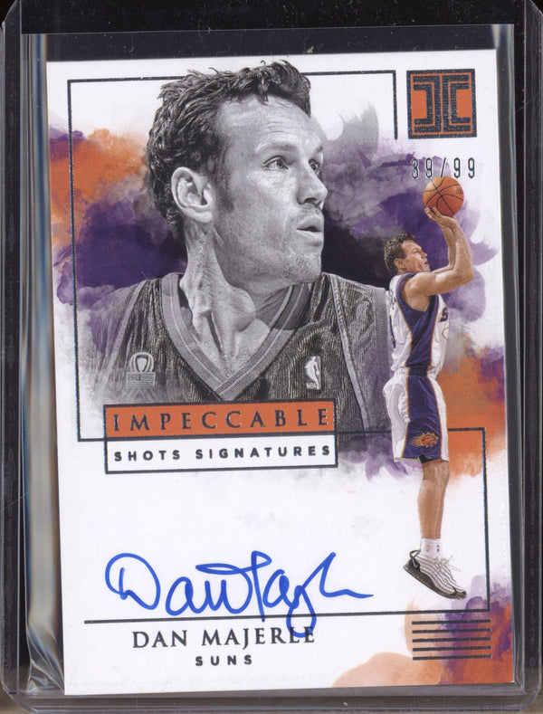 Dan Majerle 2019-20 Panini Impeccable IS-DMJ Impeccable Shots Signatures 39/99