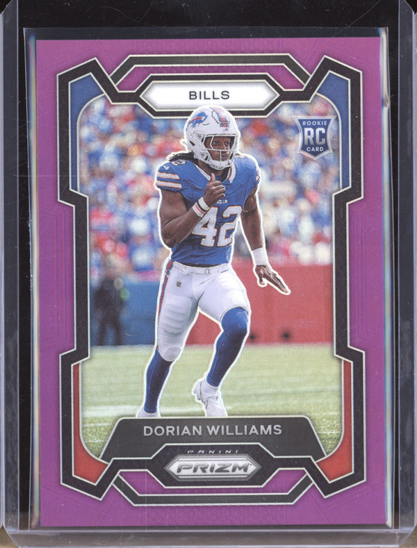 Dorian Williams 2023 Panini Prizm 309 Purple RC 37/125