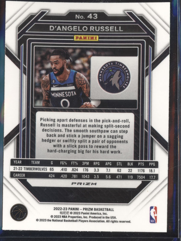 D'Angelo Russell 2022-23 Panini Prizm 43 Silver