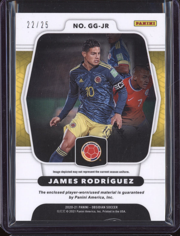 James Rodriguez 2020-21 Panini Obsidian GG-JR Galaxy Gear Green Patch 22/25