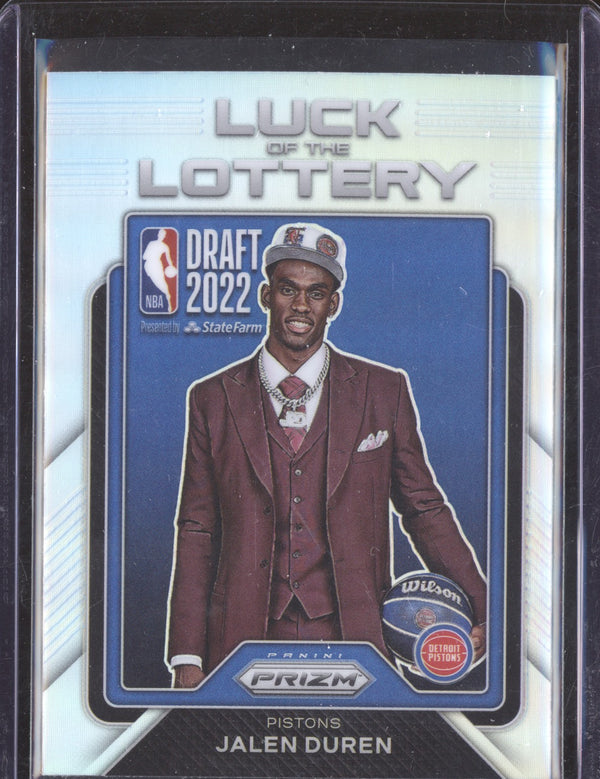 Jalen Duren 2022-23 Panini Prizm 14 Luck of the Lottery Silver RC