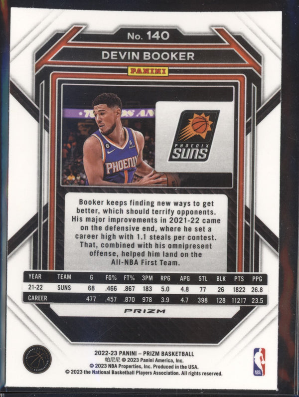 Devin Booker 2022-23 Panini Prizm 140 Silver