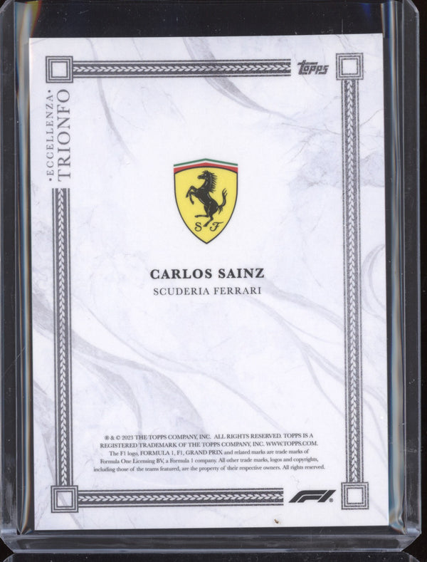 Carlos Sainz 2023 Topps Formula 1 Eccellenza Trionfo