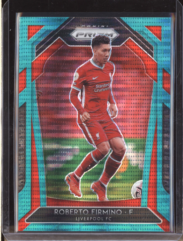 Roberto Firmino 2020-21 Panini Prizm Premier League 254 Breakaway Teal 5/49