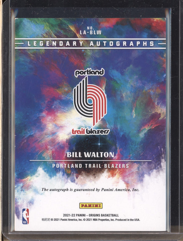 Bill Walton 2021-22 Panini Origins LA-BLW Legendary Auto