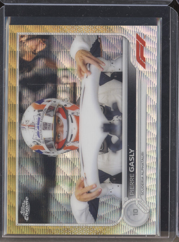 Pierre Gasly 2022 Topps Chrome Formula 1 47 Gold Wave 23/50