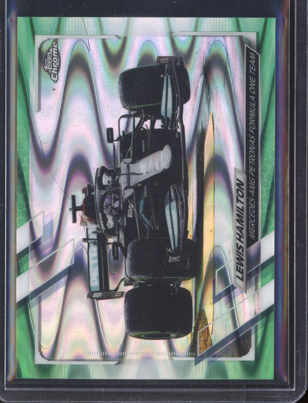 Lewis Hamilton 2021 Topps Chrome Formula One Green Ray Wave 50/99