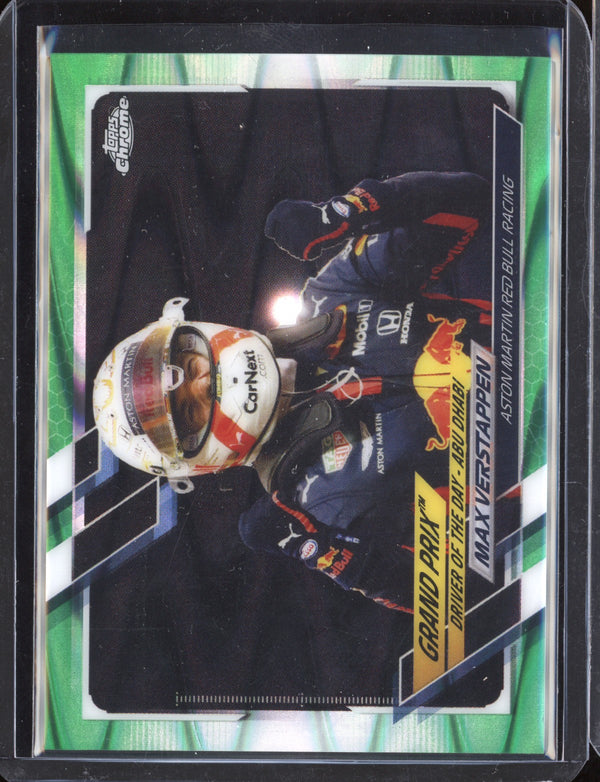 Max Verstappen 2021 Topps Chrome Formula One Green Ray Wave 55/99