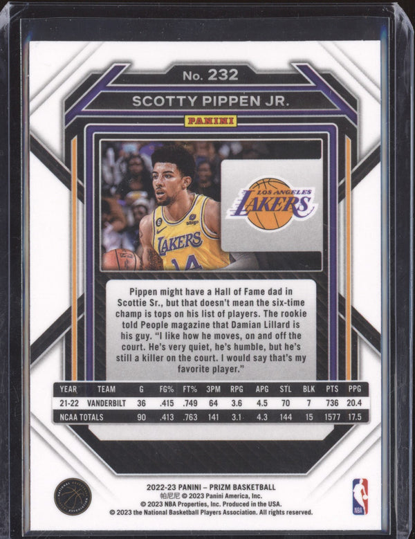 Scotty Pippen Jr 2022-23 Panini Prizm 232 RC