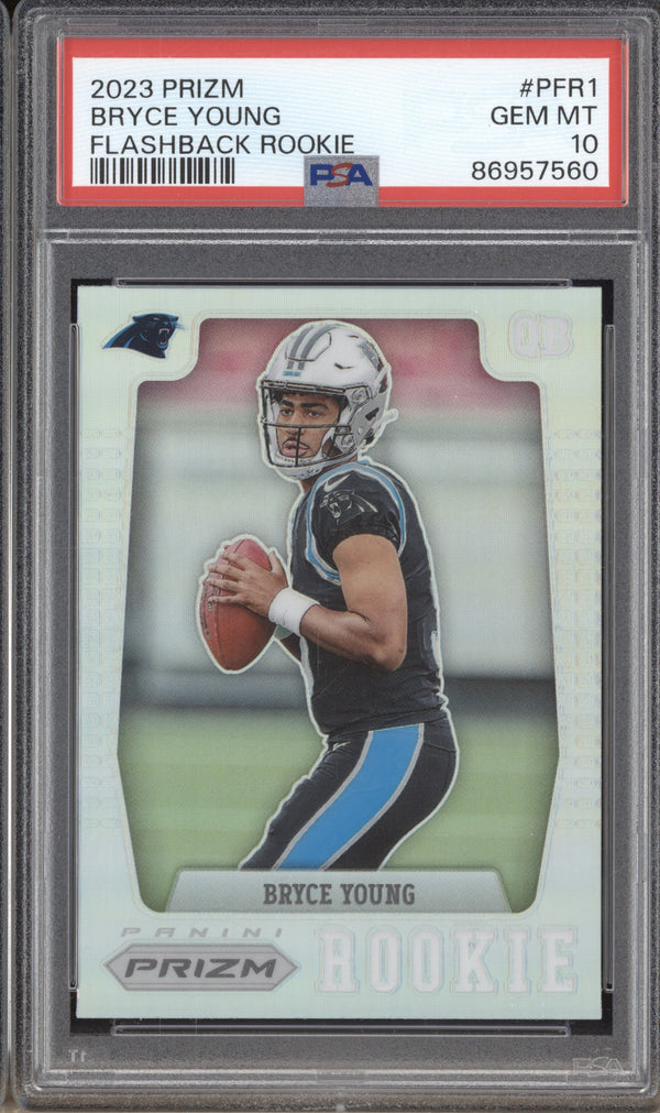 Bryce Young 2023 Panini Prizm PFR-1 Flashback Rookie Silver RC PSA 10