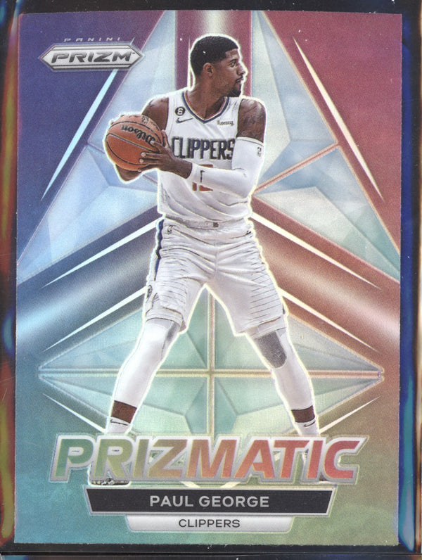 Paul George 2022-23 Panini Prizm 14 Prizmatic Silver