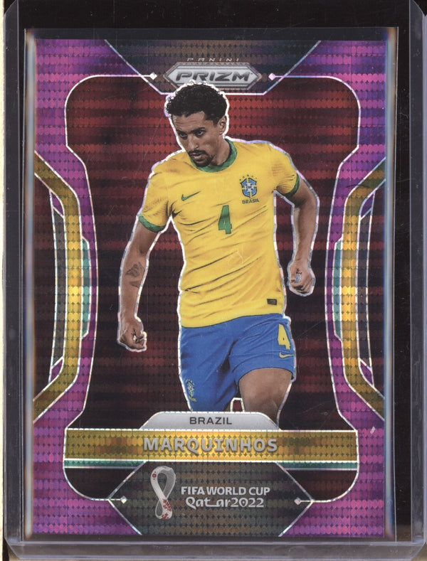 Marquinhos 2022 Panini Prizm World Cup 31 Breakaway Purple 16/35