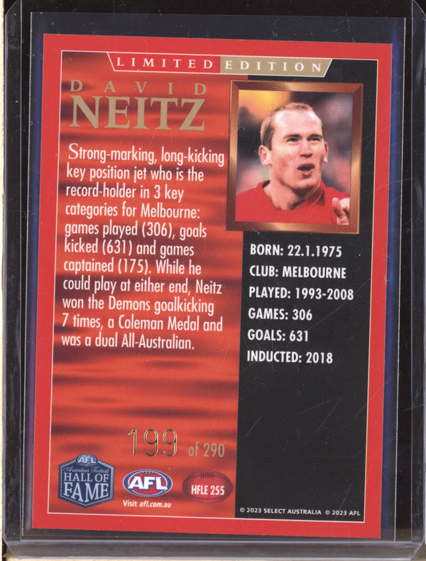 David Neitz 2023 Select Legacy Hall of Fame Inductees Limited Edition 199/290