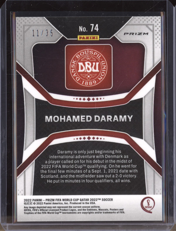 Mohamed Daramy 2022 Panini Prizm World Cup 74 Breakaway Purple RC 11/35