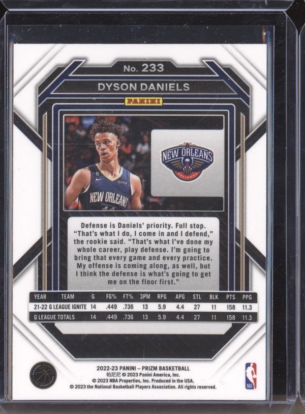 Dyson Daniels 2022-23 Panini Prizm 233 RC