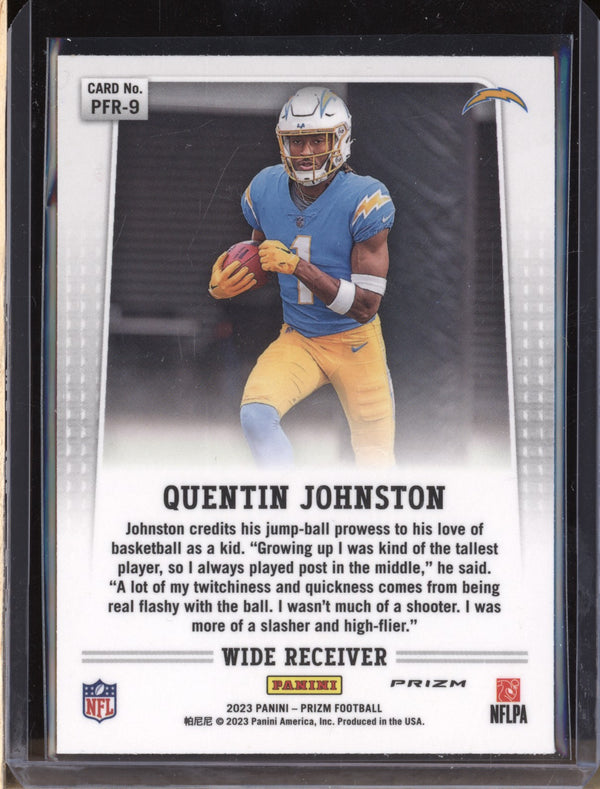 Quentin Johnston 2023 Panini Prizm PFR-9 Prizm Flashback Rookie Silver RC