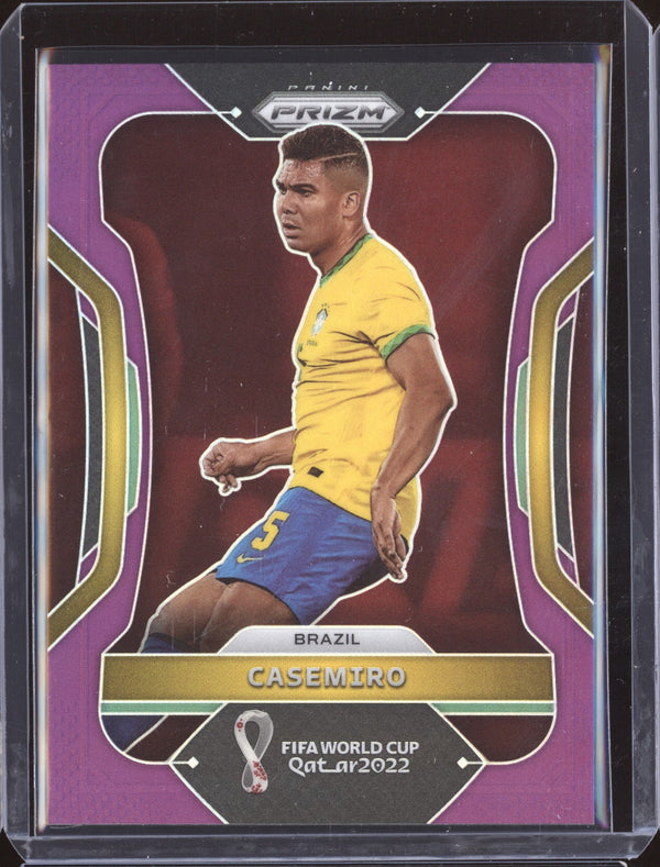 Casemiro 2022 Panini Prizm World Cup 28 Purple 40/199