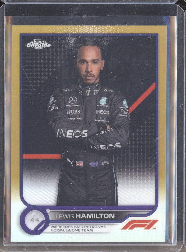 Lewis Hamilton 2022 Topps Chrome Formula 1 5 Gold Purple