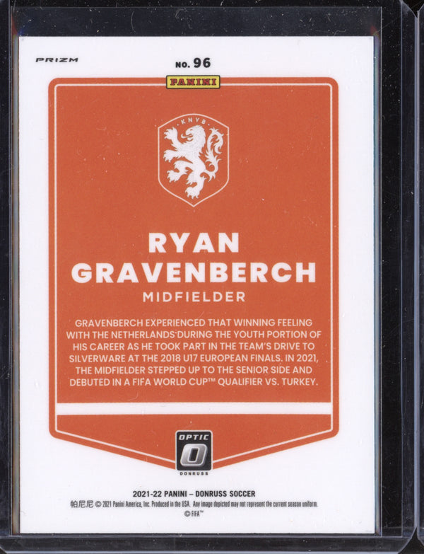 Ryan Gravenberch 2021/22 Panini Donruss Soccer Optic Holo