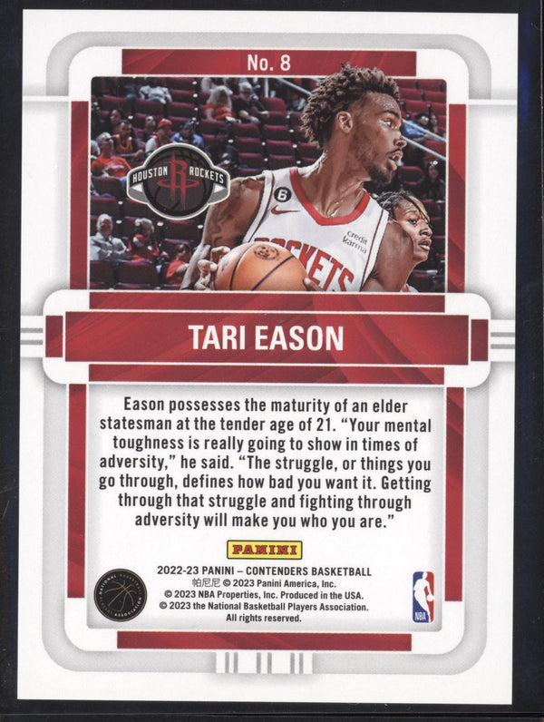 Tari Eason 2022-23 Panini Contenders 8 Rookie of the Year Contenders RC