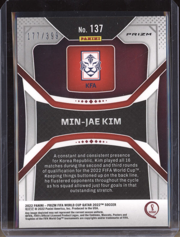 Min-Jae Kim 2022 Panini Prizm World Cup 137 Red RC 177/399