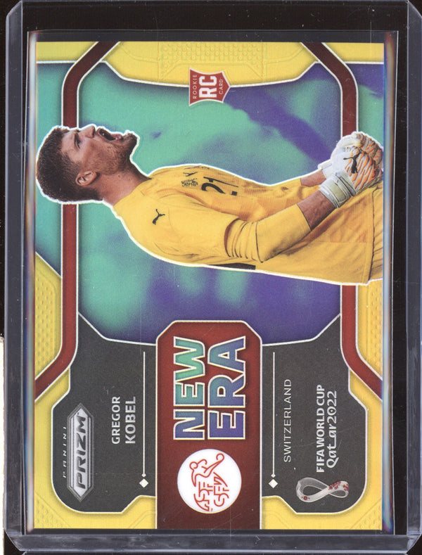 Gregor Kobel 2022 Panini Prizm World Cup 26 New Era Gold RC 6/10