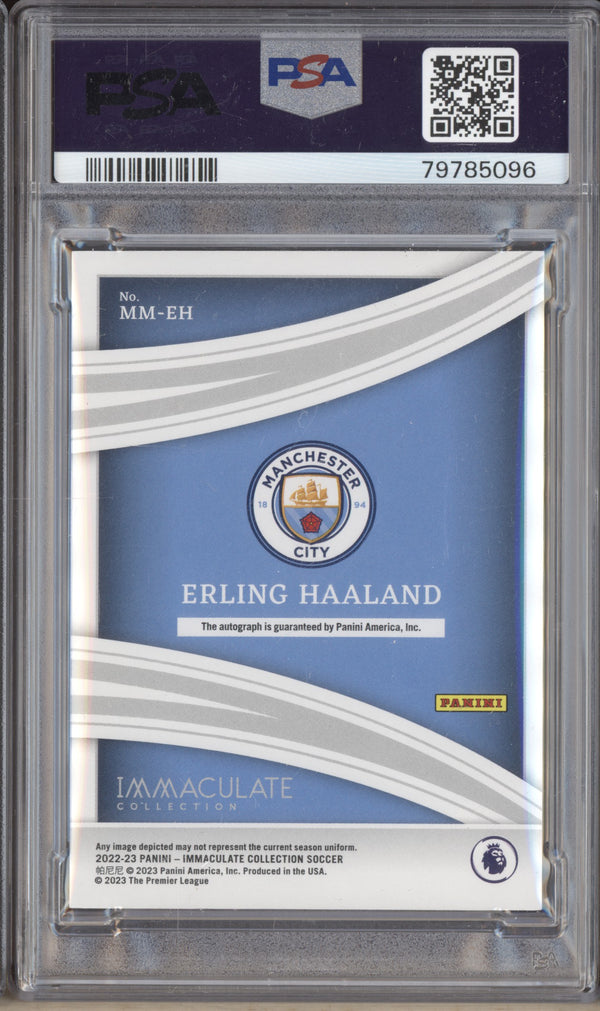 Erling Haaland 2022-23 Panini Immaculate Modern Marks Auto /30 PSA Auth / 10