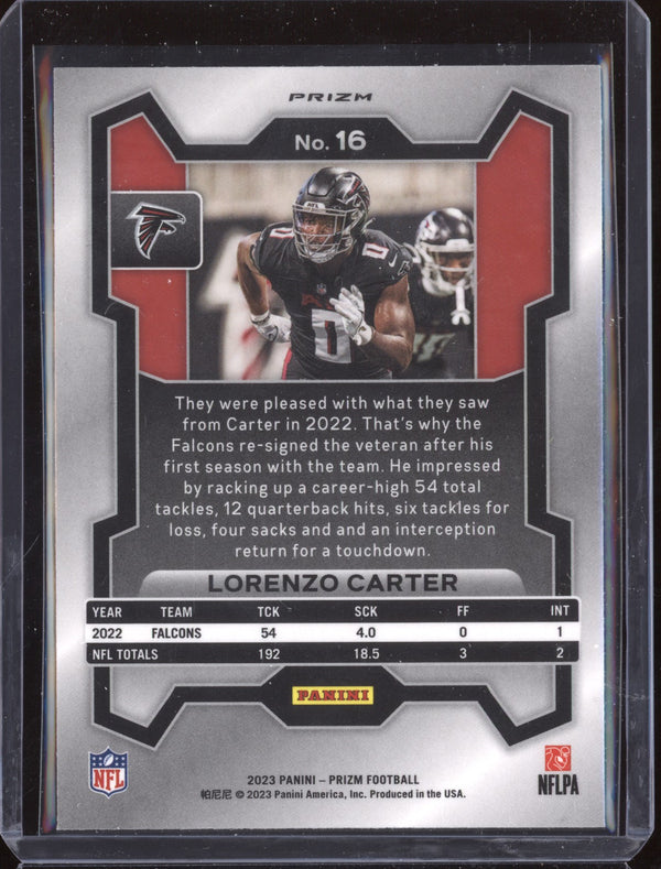 Lorenzo Carter 2023 Panini Prizm 16 Silver