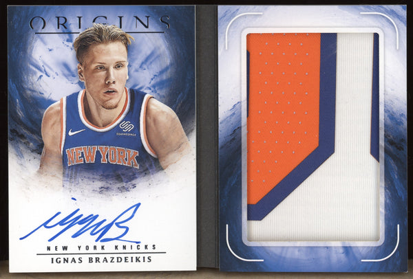 Ignas Brazdeikis 2019-20 Panini Origins RP-IBR Rookie Auto Booklet Patch RC 10/10