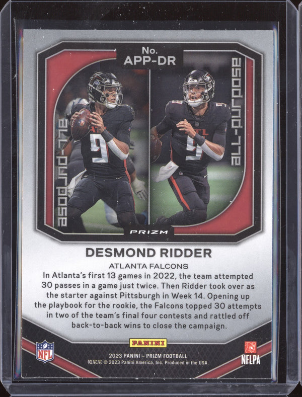 Desmond Ridder 2023 Panini Prizm APP-DR All Purpose Silver