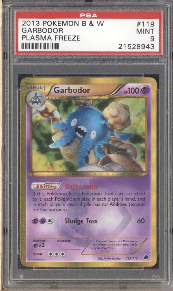 Garbodor 2013 Pokemon Plasma Freeze Secret Rare 119/116 PSA 9