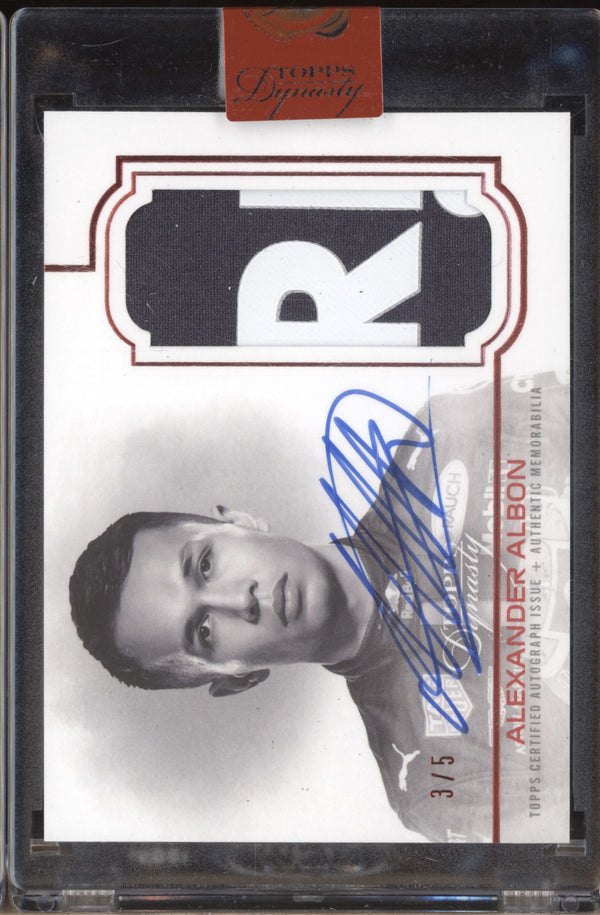Alexander Albon 2020 Topps Dynasty Formula 1 DAP-IVAA Patch Auto Red RC 3/5